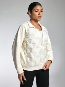 Easithlete Women Sports Fitness Jacket - White - View 5