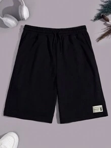 RueChic Men 3pcs Pack Drawstring Label Detailed Regular Shorts - Multicolor - View 5