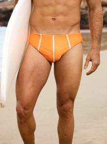 Manfinity Swimmode Men's Striped Casual Swimtrunks Men Swim Trunks