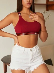Women's Wide Strap Simple Fitted Gym Tank Top, Casual Everyday Wear ,2 Pcs - Multicolor - View 3