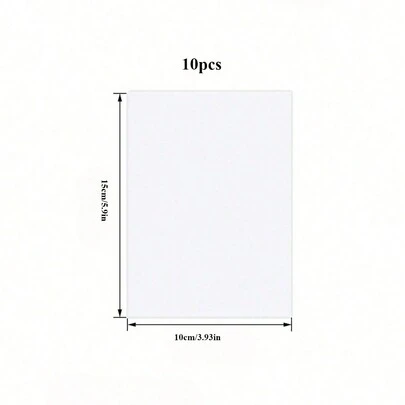 SHEIN 10 tấm Acrylic trong suốt, dùng để thay thế kính khung, trưng bày đồ vật, vẽ tranh, đồ thủ công DIY, trang trí thiệp ghế tiệc cưới & sinh nhật Ngày lễ tình nhân, đám cưới ngày lễ tình nhân, sinh nhật