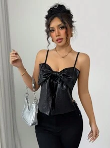 Calvaya Women's Fashion Bow Decor Camisole