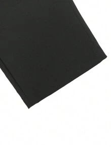 Manfinity Homme Men's Solid Color Pocket Simple Design Casual Suit Pants