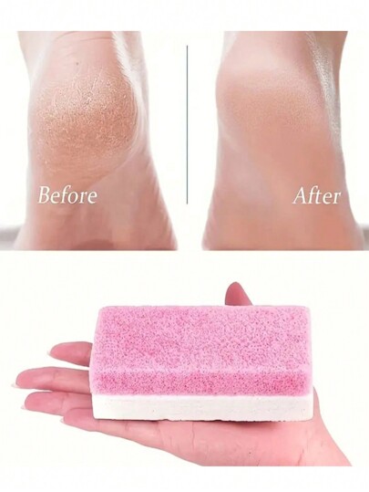 SHEIN 1/4Pcs Foot Pumice Stone Exfoliating File, Callus Dead Skin Remover, Heel Brush, Salon Foot Scrub Pad, Pedicure Exfoliating Tool For Men And Women, Bag, Organizer, Storage For Holiday Gift Giving-Pink,Shower Caddy