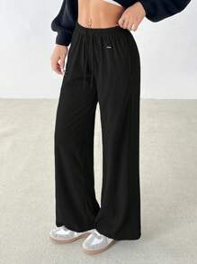 SHEIN PETITE Cinturón reversible de mujer con bordado de letra para pantalones casuales