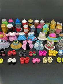 LOL Surprise Fashion Pack! 5PCS/10PCS Doll Clothes Set, Cartoon Doll Accessories & Random Dresses | Birthday Gift For Girls, Dress Up Play Set - Apricot - View 3