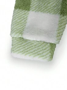 SHEIN LUNE Plus Size Front Zip Up Long Sleeve Plaid Minimalist Jacket, Casual Everyday Wear - Multicolor - View 3