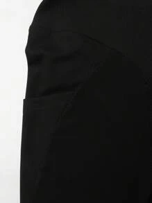 Chiquease Shorts casuales de cintura alta negros para mujer, primavera/verano