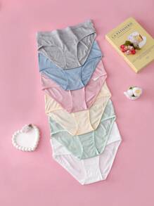 Set de 6 bragas simples y cómodas para adolescentes