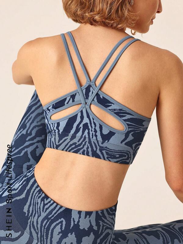 Lifespree Contrast Color Seamless Elastic Camisole & Leggings Yoga Sports Set Workout Women Setwomen Workout Set