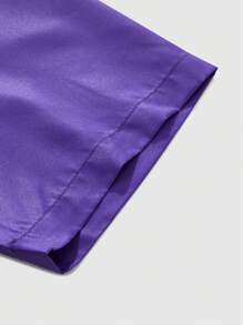 PAVTROS Manfinity Streetrush Men's Casual Angel Letter Print Short Sleeve Shirt Zipper Shirt Men Crop Shirts Men Street Wear Shirts Cropped Shirt Men Streetwear Shirts - Purple - View 5