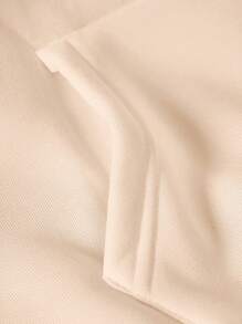 INAWLY Floral Print Kangaroo Pocket Drawstring Thermal Hoodie - Apricot - View 4