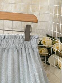 Chiquease Women's Elegant Solid Color Pleat Silvery Metallic High-Waist Women Loose Pants - Silver - View 5