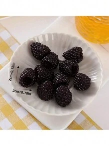 24/12/6 件人造覆盆子水果模型用于装饰、蛋糕 DIY 和摄影道具（随机混合颜色）情人节、情人节婚礼、生日