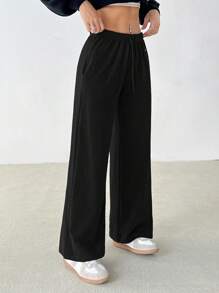 SHEIN PETITE Cinturón reversible de mujer con bordado de letra para pantalones casuales