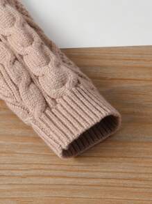 幼儿男童高领针织套头毛衣，时尚简约基本款毛衣