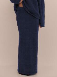 MUSERA Soft Knit Low Waist Maxi Skirt Spring Y2K 90's Casual Cute Thanksgiving Chic