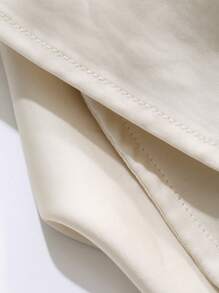 DAZY Pantalon droit décontracté de couleur unie pour femmes - Beige - Voir 6