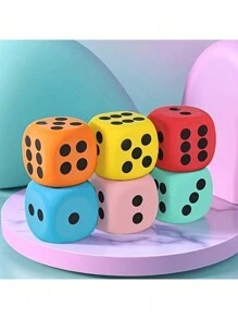 3.8-8cm Large Foam Dice, Party Game Dice, Perfect Gift For Birthdays, Halloween And Christmas (Random Colors)