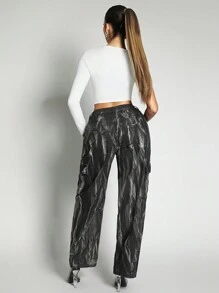 Zolique Top ajustado casual de una sola manga de unicolor para mujer, para uso diario - Blanco - Ver 2