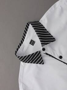 Manfinity Mode 大码男士休闲前扣长袖衬衫，秋季