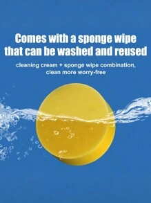 1 件装清洁霜带海绵多用途清洁霜多功能清洁去污霜，白色运动鞋鞋子清洁剂美白清洁免洗不发黄 - 白色 - 查看 6