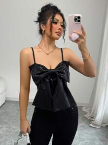Calvaya Women's Fashion Bow Decor Camisole