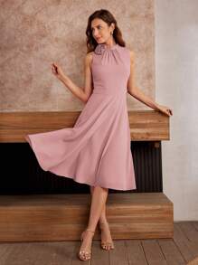 MOTF Classy STEREO FLORAL FLOWY SLEEVELESS DRESS