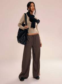 MUSERA 针织圆领长袖上衣，休闲度假机场休闲秋季返校季优雅款