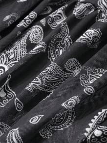 DAZY Jupes mi-longues à taille élastique imprimé floral, jupe décontractée pour femmes en vacances au printemps/été, vêtements d'automne