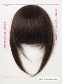 Human Hair Air Bangs With Sideburns Dark Brown Color Bangs Clip In Hair Extension Beginner Friendly Real Hairpiece Easy To Wear - S2 - View 7