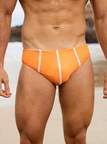 Manfinity Swimmode Men's Striped Casual Swimtrunks Men Swim Trunks