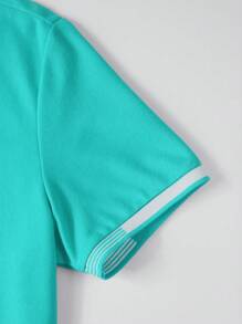 Manfinity Homme Polo de unicolor para hombre, casual y de moda para uso diario