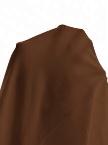 SHEIN EZwear Ribbed Cut Short Crop Top, Casual & Stylish For Daily Wear - Brown - View 6