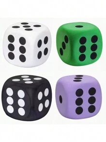 3.8-8cm Large Foam Dice, Party Game Dice, Perfect Gift For Birthdays, Halloween And Christmas (Random Colors)