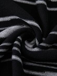 SHEIN EZwear Women's Daily Wear Casual Basic Knit Ripple Baggy Sweater - Multicolor - View 9