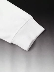 Manfinity Homme Ombre Print Men's Letter Graphic Sweatshirt, Autumn/Winter - Multicolor - View 8