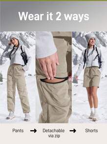 In My Nature Pantaloni casual lunghi da donna con stampa di lettere, vita con coulisse e pieghe, adatti per attività all'aperto come trekking