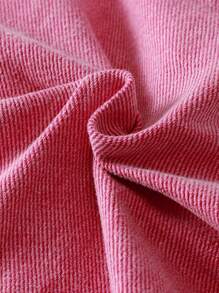 Baby Front Button Closure Short Sleeve Pocket Casual Romper - Pink - View 6