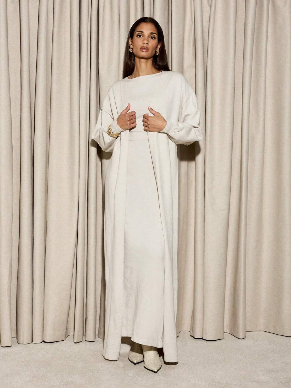 winter cardigan dress How to Wear a Cardigan Over a Dress, According to Fashion Editors