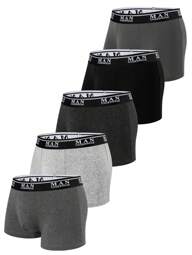 5pcs Men's Comfortable Stretchy Boxer Briefs