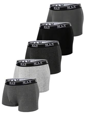 5st bekväma stretchiga boxershorts för män