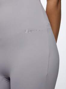 SUMWON WOMEN Seamless Compression Athletic Unitard Performance Workout Full Body Suit Training Exercise Jumpsuit Dance Yoga Fitness Active Gym Wear Sculpting Bodysuit Ballet Base Layer - Light Grey - View 7