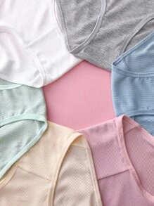 Set de 6 bragas simples y cómodas para adolescentes
