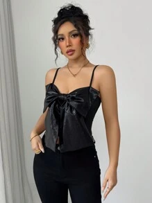 Calvaya Women's Fashion Bow Decor Camisole
