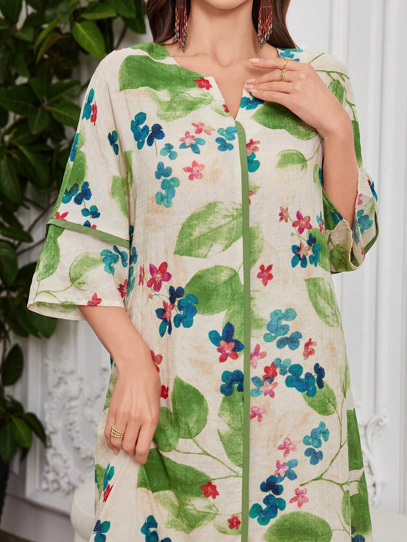 Flora | Floral Print Ruffle Dress