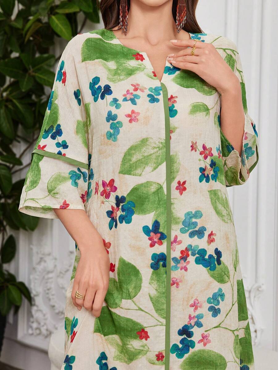 Flora | Floral Print Ruffle Dress