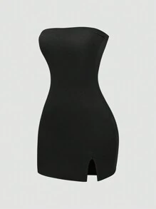 SHEIN Unity Women's 3pcs Bodycon Bandeau Dress, For New Year Outfits - Multicolor - View 5