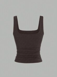 Sweetra Women's Plain Color Simple Casual Everyday Tank Top - Multicolor - View 7