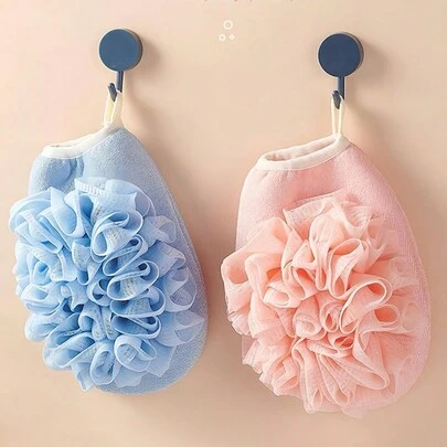 1/2pcs Bath Shower Gloves And Exfoliating Towels Dual-Use Double-Sided Body Cleaning Tools Home Bathroom Decor Summer
